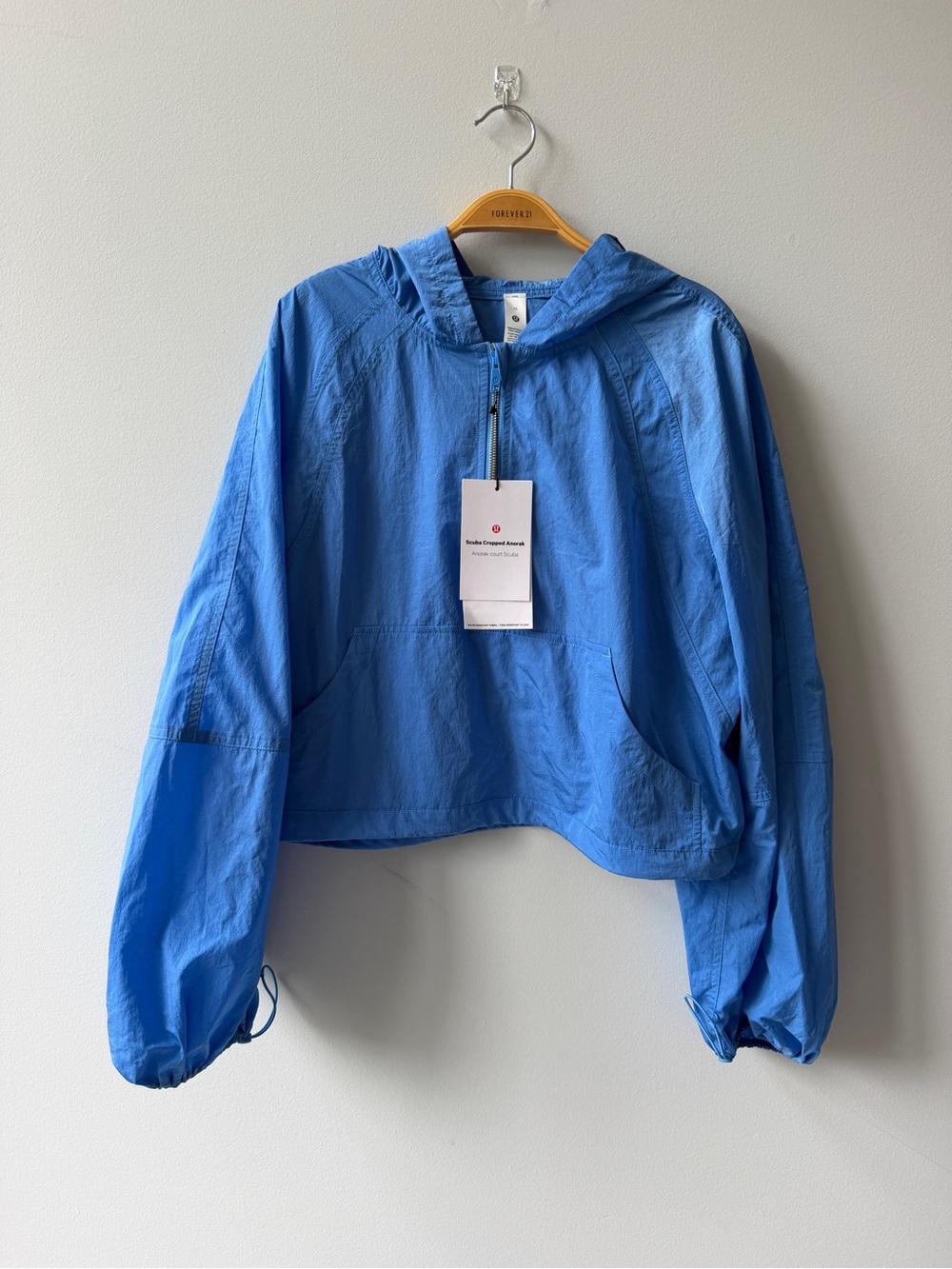 Lululemon Scuba Cropped Anorak Relaxed Fit Size 10 NWT